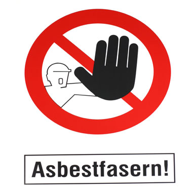 Warnaufschild Asbest - groß