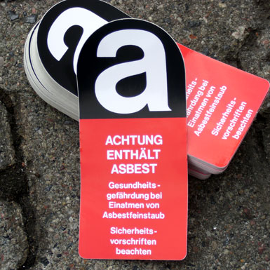Warnaufkleber Asbest - klein